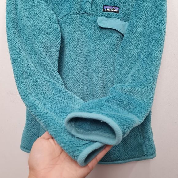 Patagonia Re-tool Snap-T Fleece Pullover Teal Green Women's Size S - Picture 9 of 16